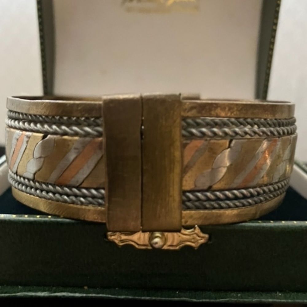 Vintage Gold and Silver Cuff Bracelet